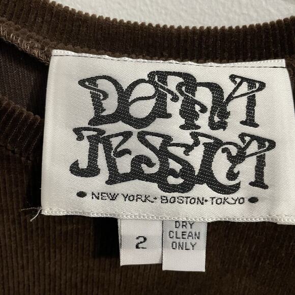 Donna Jessica Asymmetrical Oversized Tunic Top Shirt Large Brown Vintage Lagen… - Picture 7 of 8